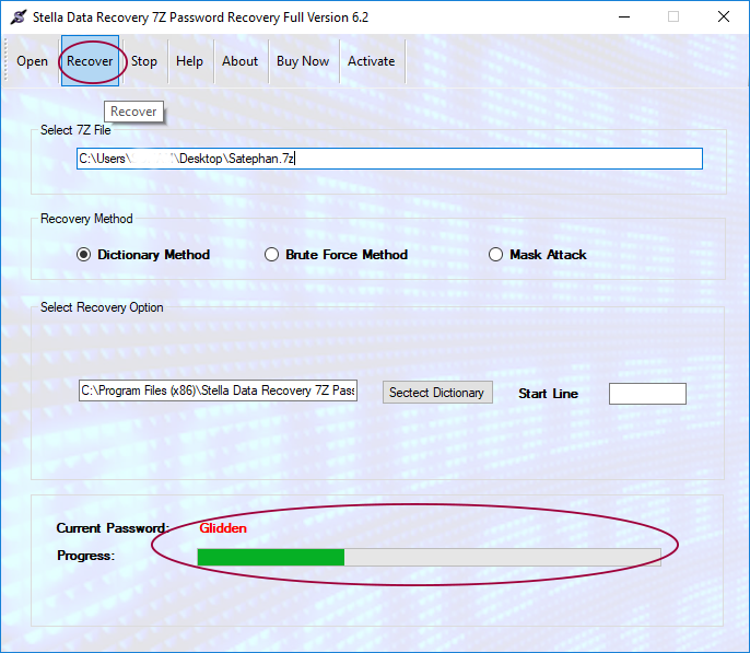 7z file password unlocker tool