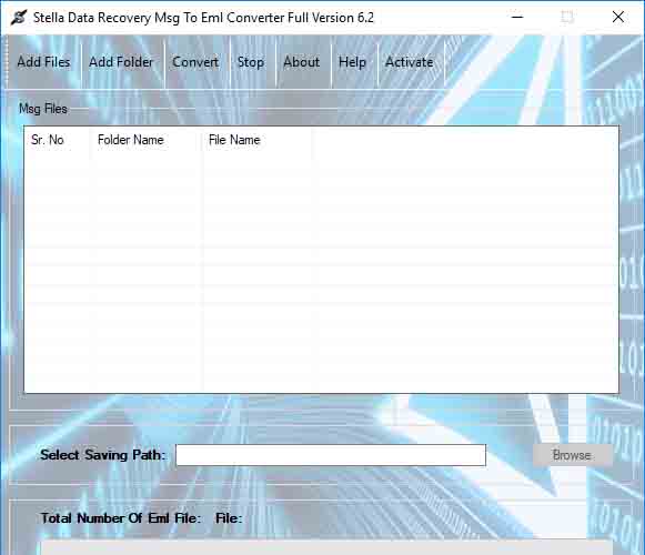 MSG to EML Converter Software screenshot
