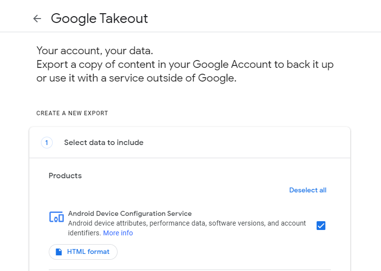 google takeout window