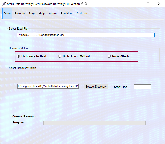 excel file password recovery