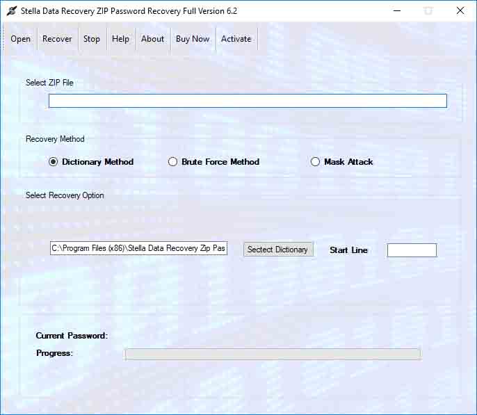 unlock zip archive file password