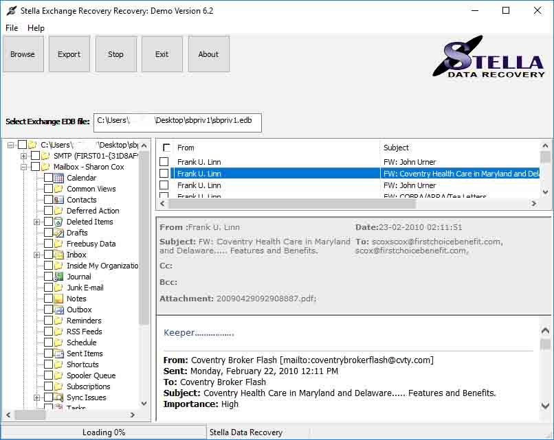 Best Exchange EDB to PST Converter Software screenshot